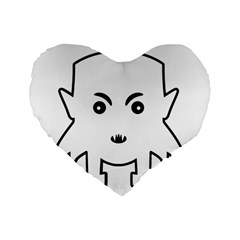 Petit Vampire Cartoon Illustration Standard 16  Premium Heart Shape Cushions by dflcprints