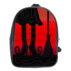 Halloween Black Witch School Bags(large)  by Valentinaart