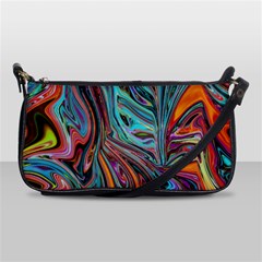 Brilliant Abstract In Blue, Orange, Purple, And Lime-green  Shoulder Clutch Bags by digitaldivadesigns