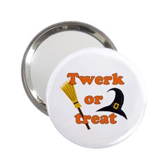 Twerk Or Treat - Funny Halloween Design 2 25  Handbag Mirrors by Valentinaart