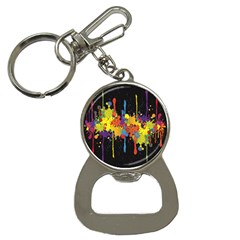 Crazy Multicolored Double Running Splashes Horizon Bottle Opener Key Chains by EDDArt