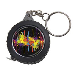 Crazy Multicolored Double Running Splashes Horizon Measuring Tapes by EDDArt