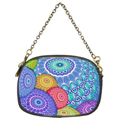 India Ornaments Mandala Balls Multicolored Chain Purses (one Side)  by EDDArt