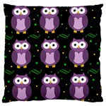 Halloween purple owls pattern Large Cushion Case (One Side) Front