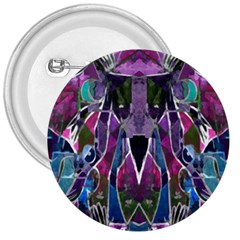 Sly Dog Modern Grunge Style Blue Pink Violet 3  Buttons by EDDArt