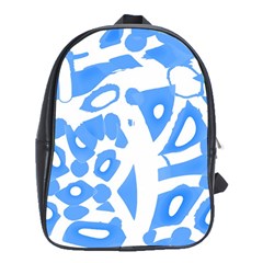 Blue Summer Design School Bags (xl)  by Valentinaart