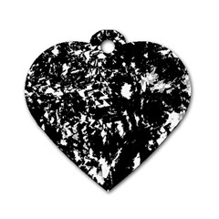 Black And White Miracle Dog Tag Heart (two Sides) by Valentinaart