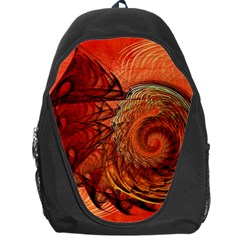 Nautilus Shell Abstract Fractal Backpack Bag by designworld65