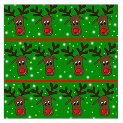 Reindeer Pattern Large Satin Scarf (square) by Valentinaart