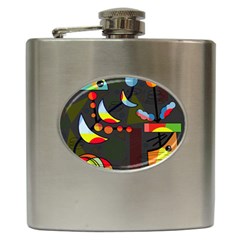 Happy Day 2 Hip Flask (6 Oz) by Valentinaart