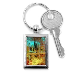 Autumn Landscape Impressionistic Design Key Chains (rectangle) 