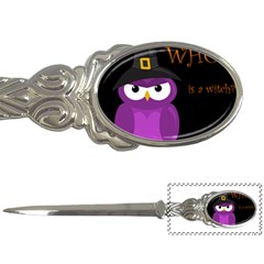 Who Is A Witch? - Purple Letter Openers by Valentinaart