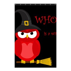 Who Is A Witch? - Red Shower Curtain 48  X 72  (small)  by Valentinaart