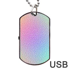 Rainbow Colorful Grid Dog Tag Usb Flash (two Sides)  by designworld65