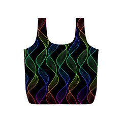 Rainbow Helix Black Full Print Recycle Bags (s) 