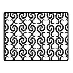 White And Black Elegant Pattern Fleece Blanket (small)