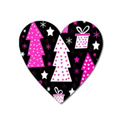 Pink Playful Xmas Heart Magnet by Valentinaart