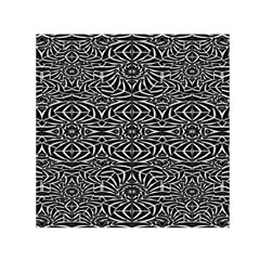 Black And White Tribal Pattern Small Satin Scarf (square) 