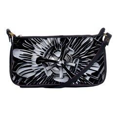 Black And White Passion Flower Passiflora  Shoulder Clutch Bags