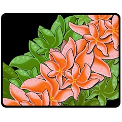 Decorative Flowers Double Sided Fleece Blanket (medium) 