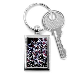 Decorative Abstract Floral Desing Key Chains (rectangle) 