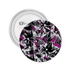 Purple Abstract Flowers 2 25  Buttons