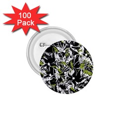 Green Floral Abstraction 1 75  Buttons (100 Pack) 