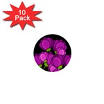 Purple tulips 1  Mini Buttons (10 pack)  Front