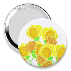 Yellow Flowers 3  Handbag Mirrors