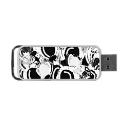 Black And White Garden Portable Usb Flash (one Side)