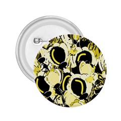 Yellow Abstract Garden 2 25  Buttons