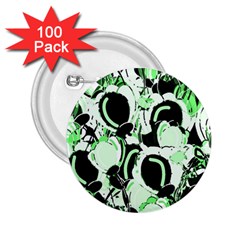 Green Abstract Garden 2 25  Buttons (100 Pack) 