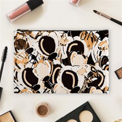 Orange Abstract Garden Cosmetic Bag (large) 