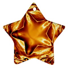 Elegant Gold Copper Shiny Elegant Christmas Star Star Ornament (two Sides) 