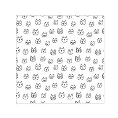 Sketchy Cats Small Satin Scarf (square)