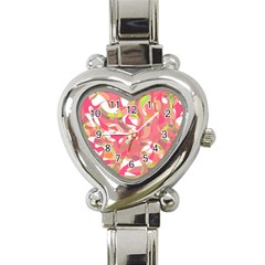 Pink Smoothie  Heart Italian Charm Watch