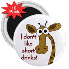 Giraffe Joke 3  Magnets (10 Pack) 