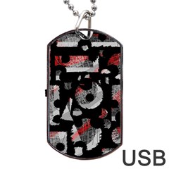 Red Shadows Dog Tag Usb Flash (one Side)