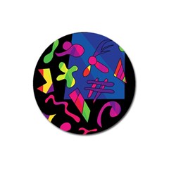 Colorful Shapes Magnet 3  (round)