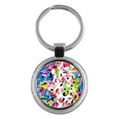 Colorful Pother Key Chains (round)  by Valentinaart