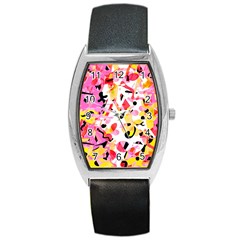 Pink Pother Barrel Style Metal Watch