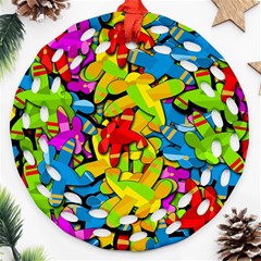 Colorful Airplanes Ornament (round Filigree) 