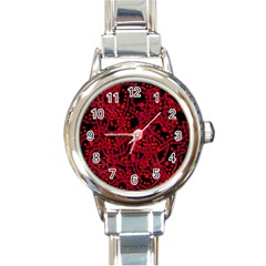 Red Emotion Round Italian Charm Watch