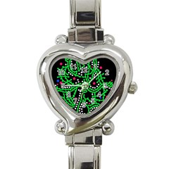 Green Fantasy Heart Italian Charm Watch