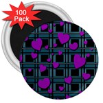 Purple love 3  Magnets (100 pack) Front