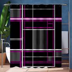 Simple Magenta Lines Shower Curtain 60  X 72  (medium) 