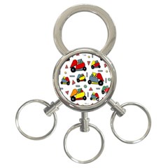 Toy Cars Pattern 3-ring Key Chains by Valentinaart