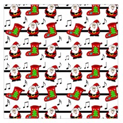 Xmas Song Pattern Large Satin Scarf (square) by Valentinaart