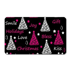 New Year Pattern - Magenta Magnet (rectangular) by Valentinaart
