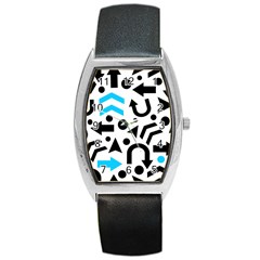 Cyan Right Direction Barrel Style Metal Watch by Valentinaart